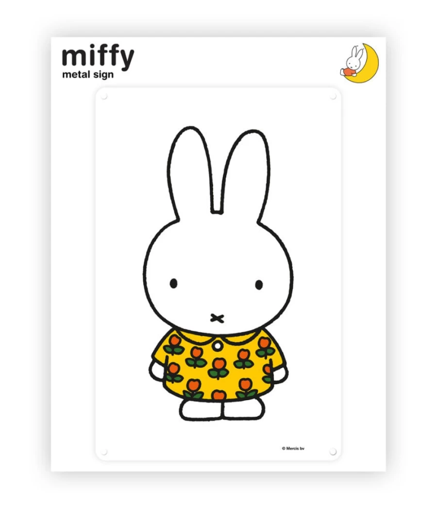 MIFFY Floral Decor Metal Wall Sign - Vintage Flower Art Tin Sign for Home & Garden