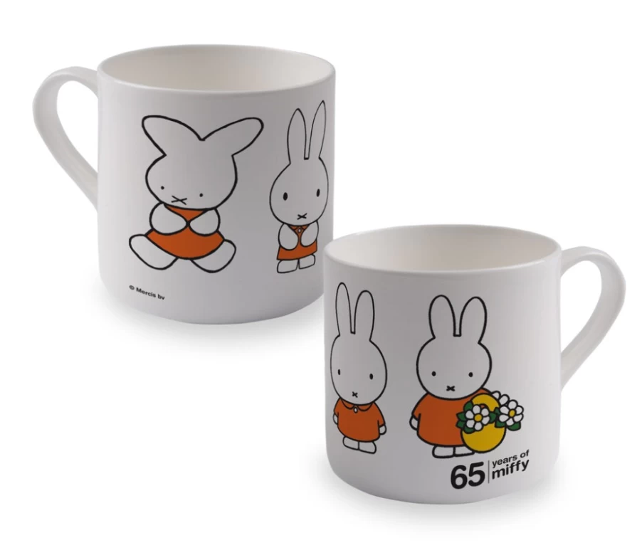 MIFFY 65th Anniversary Limited Edition Bone China Mug - Collectible Miffy Evolution Ceramic Cup