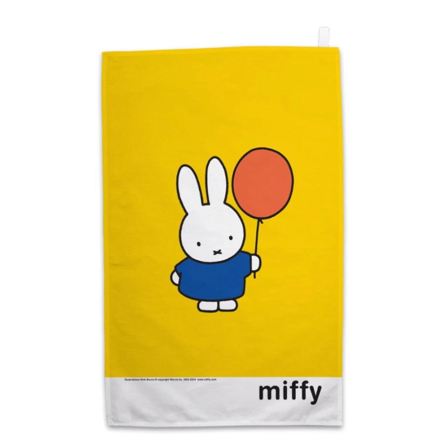 MIFFY Cute Rabbit Holding Balloon Printed Kitchen Tea Towel