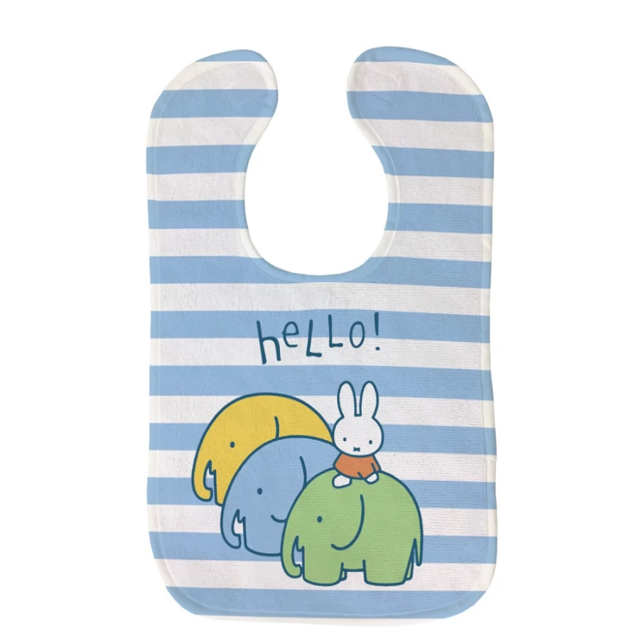 MIFFY Baby Bib with Elephant Design - Soft, Absorbent Feeding Bib for Infants and Toddlers