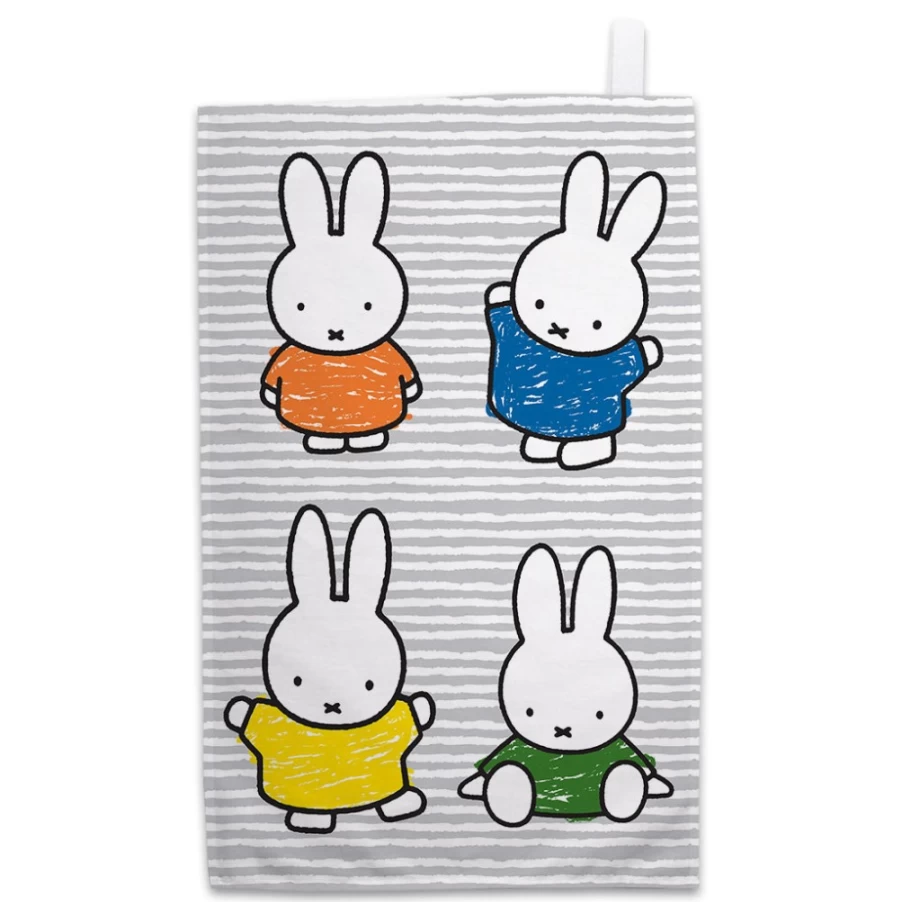 MIFFY兔印花彩色茶巾 - 可爱厨房毛巾 荷兰品牌