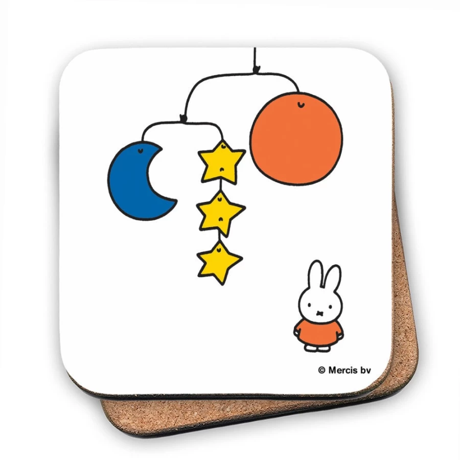 MIFFY Planet Mobile Cork Coaster - Cute Cartoon Design for Drinks & Decor