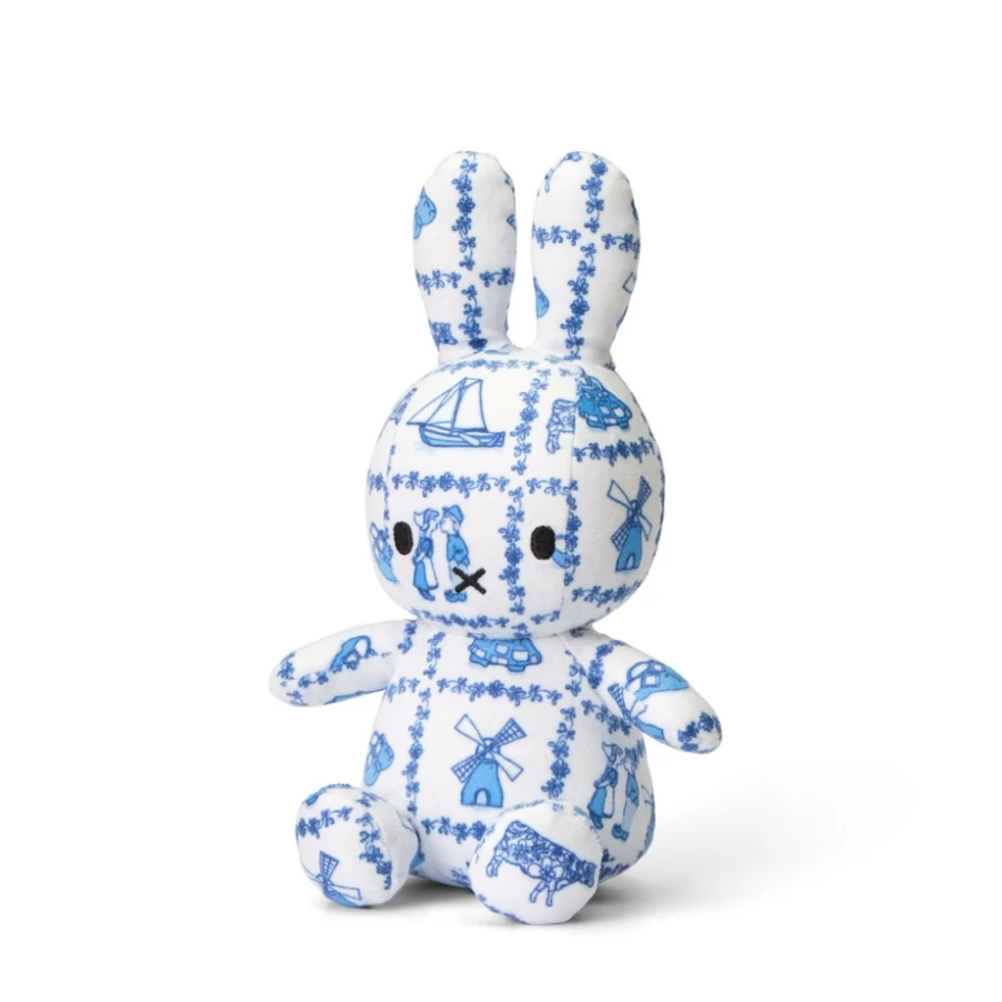 MIFFY Delft Blue Porcelain Inspired Plush Toy - Official Licensed Miffy Collectible