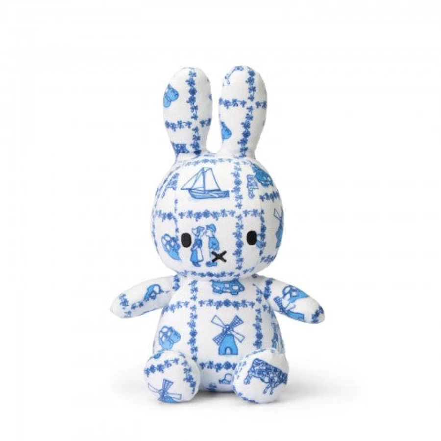 MIFFY Delft Blue Porcelain Inspired Plush Toy - Official Licensed Miffy Collectible