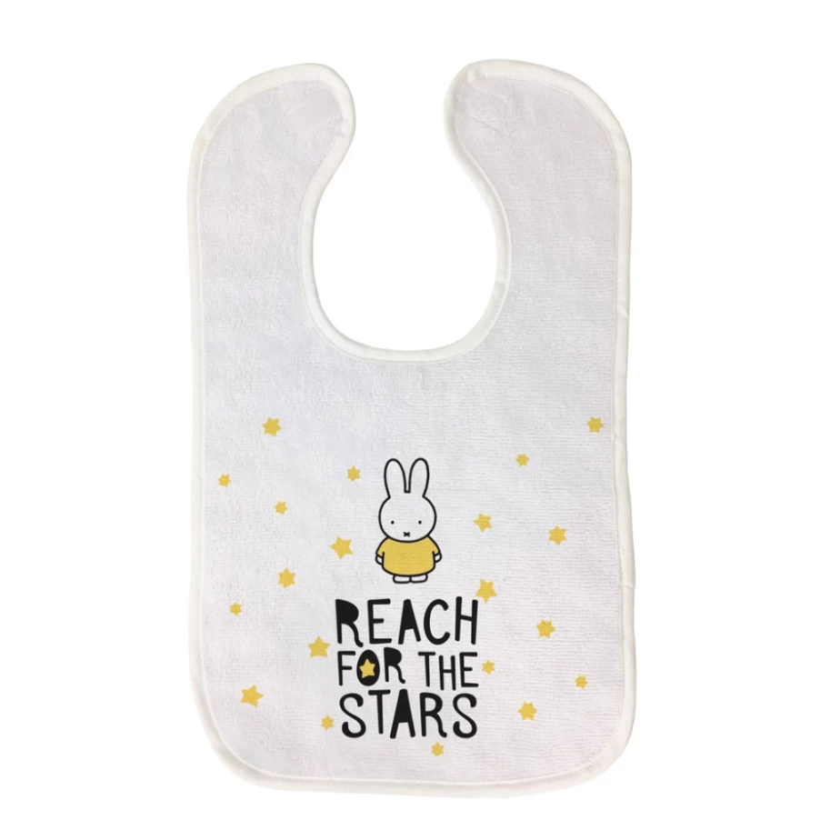 MIFFY Stars Design Baby Bib - Soft, Absorbent Feeding Bib for Infants