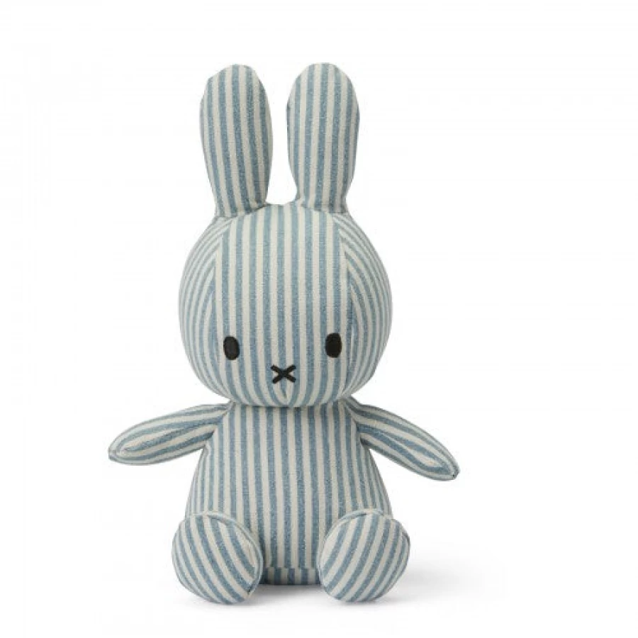 MIFFY Striped Denim Plush Toy – Soft Stuffed Animal Collectible