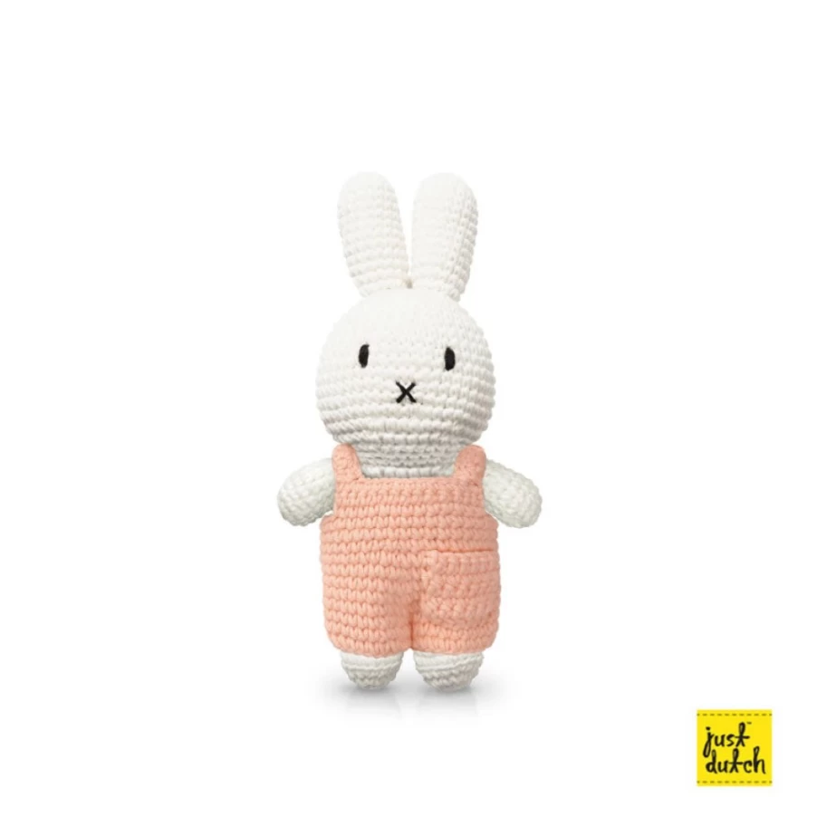 MIFFY Handmade Crochet Doll in Pink Overall - Adorable Collectible Gift