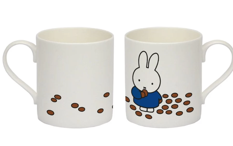 MIFFY Bone China Tea Mug with Snacking Design - Official Licensed Collectible