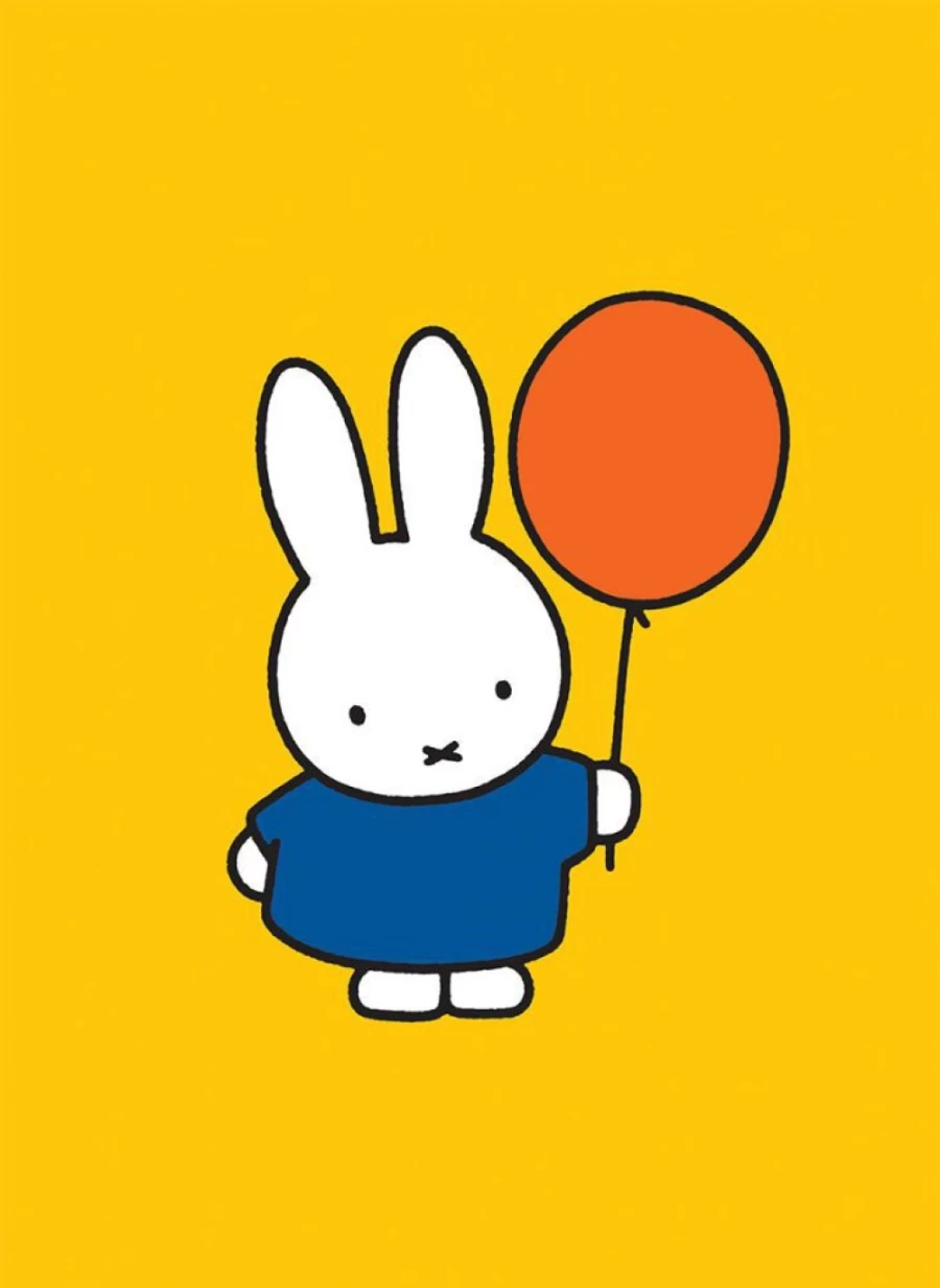 "Miffy Holding A Balloon - Cute Mini Poster - Official MIFFY Collectible Art Print"