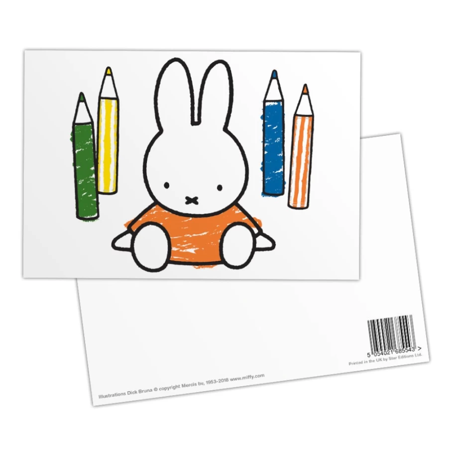 MIFFY Premium Colouring Pencils & Postcard Set - Vibrant Art Supplies for Creative Fun