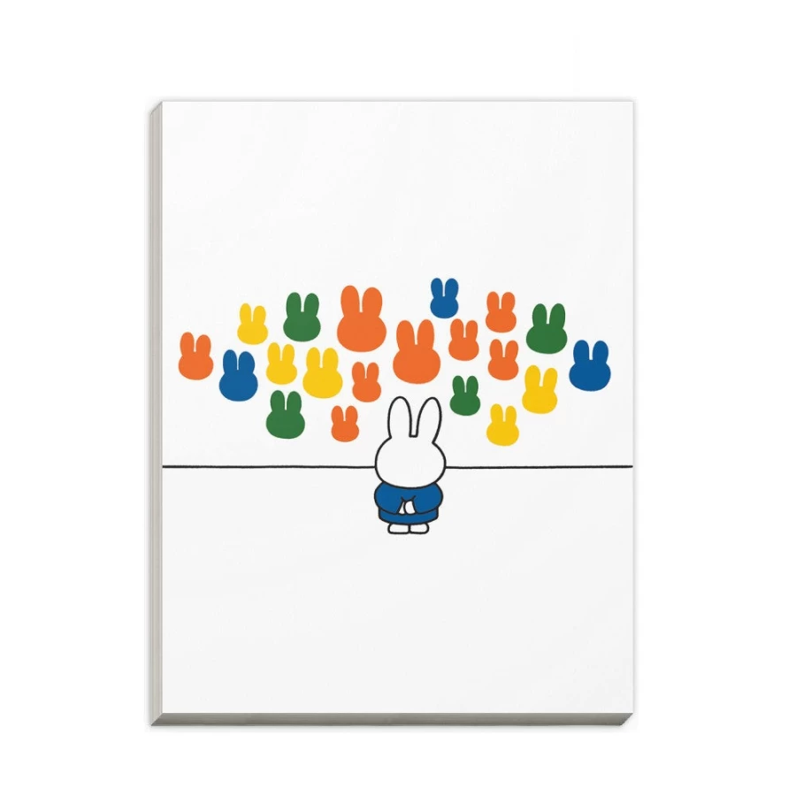 MIFFY A6 Art Gallery Themed Notepad - Cute Miffy Rabbit Design Notebook for Notes & Sketches