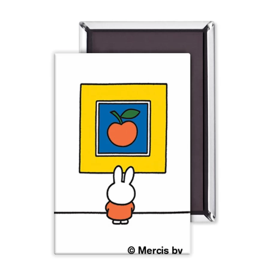 MIFFY Collectible Apple Art Fridge Magnet - Adorable Bunny Design for Home & Office Decor