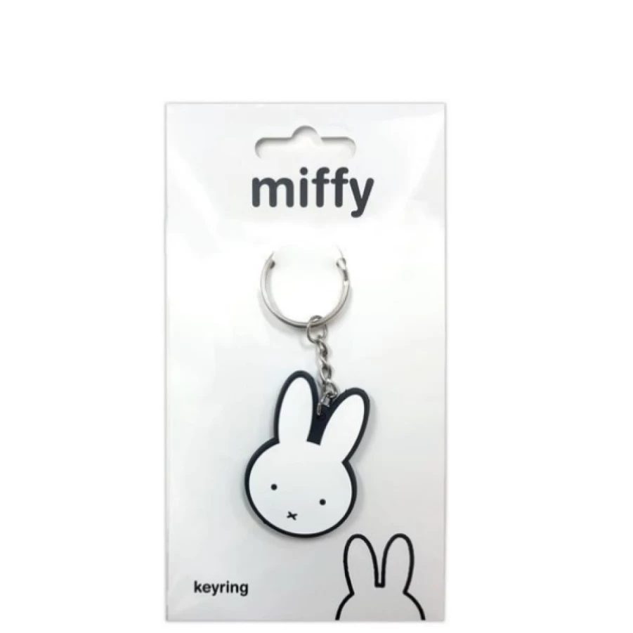 MIFFY Cute Rabbit Rubber Keychain - Durable Bag Charm for Backpacks & Accessories