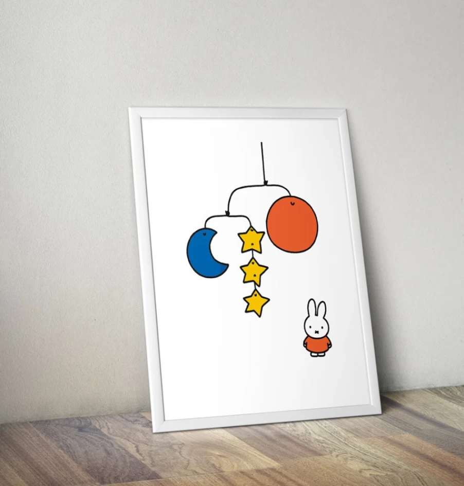 "Miffy Planet Mobile Framed Mini Poster - Official MIFFY Brand Collectible"