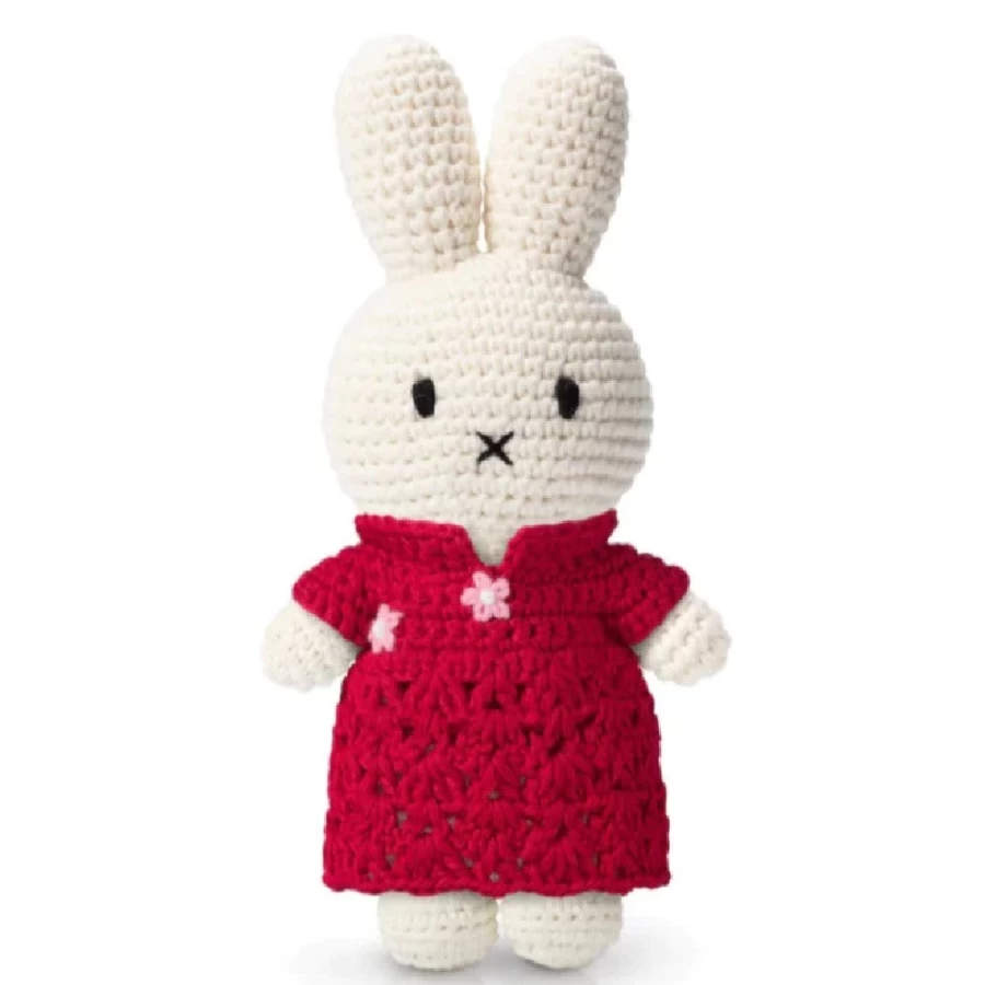 "MIFFY Red Qipao Dress - Classic Chinese Style Bunny Outfit"