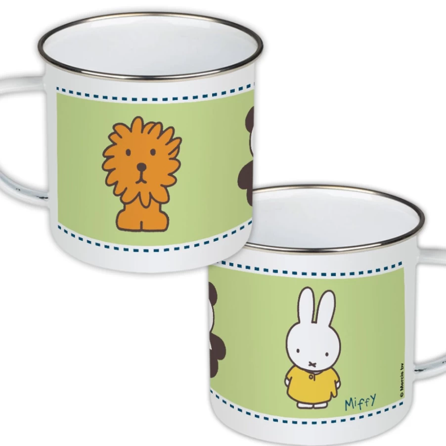 MIFFY Official Bunny Animal Design Enamel Mug - Durable & Stylish Collectible Cup