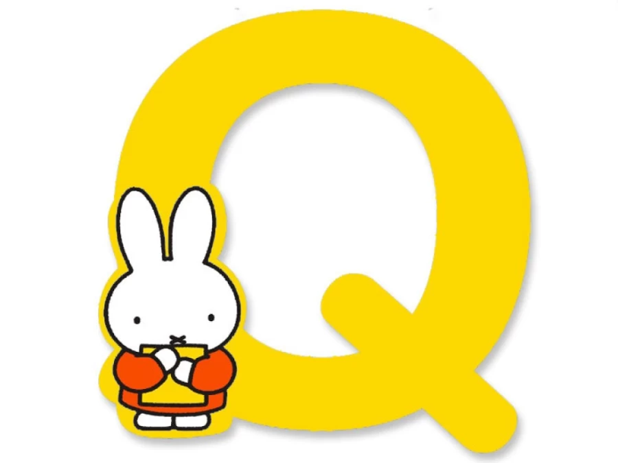 MIFFY Wooden Letter Q Yellow - A to Z Alphabet Nursery Decor