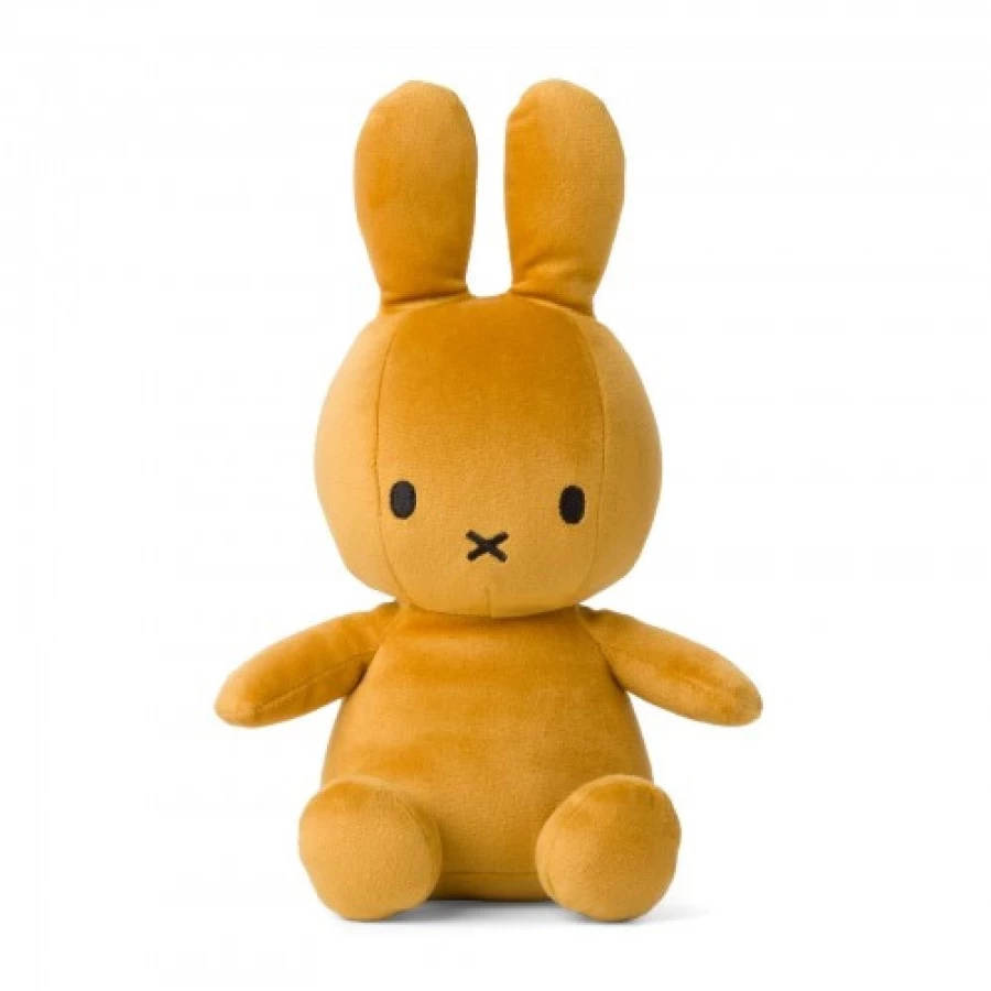 MIFFY Velvetine Ochre Plush Toy - Soft Velvet Miffy Bunny Collectible