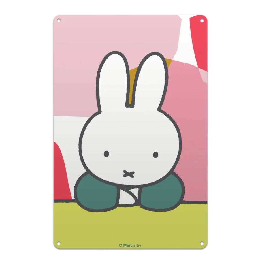 MIFFY Floral Expression Pose Vintage Metal Wall Art Sign - Decorative Home Decor