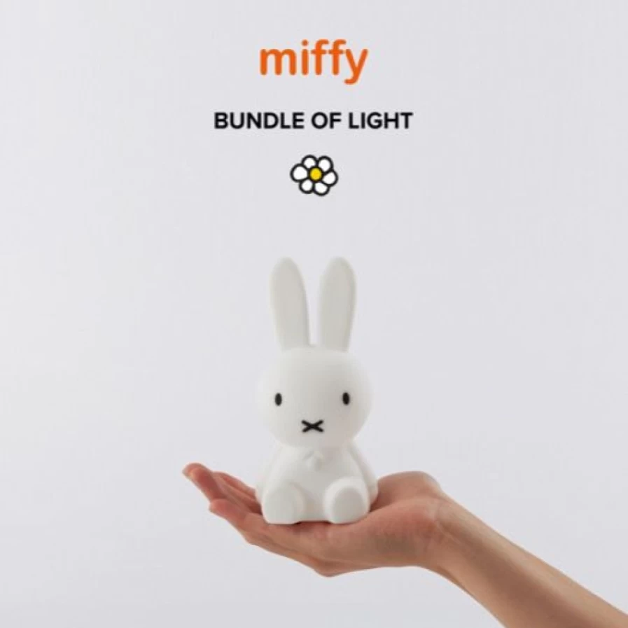 MIFFY Mini Night Light - Soft Glow Miffy Bundle Of Light for Kids Nursery