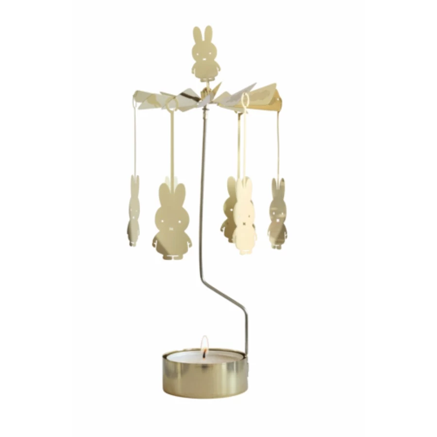 MIFFY Large Rotating Candle Holder - Decorative Dutch Bunny Design for Home & Events