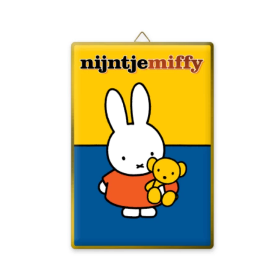 MIFFY Gold Metal Wall Decor - Vintage Style Miffy Rabbit Sign for Home & Room Decoration