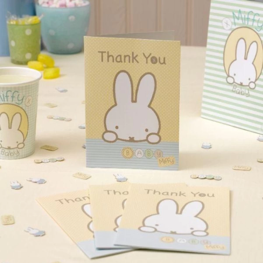 MIFFY Thank You Cards for Babies - 10-Pack Adorable Bunny Design Greeting Cards