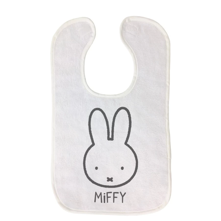 MIFFY Baby Bib with Adorable Face Outline - Soft, Absorbent Feeding Bib for Infants