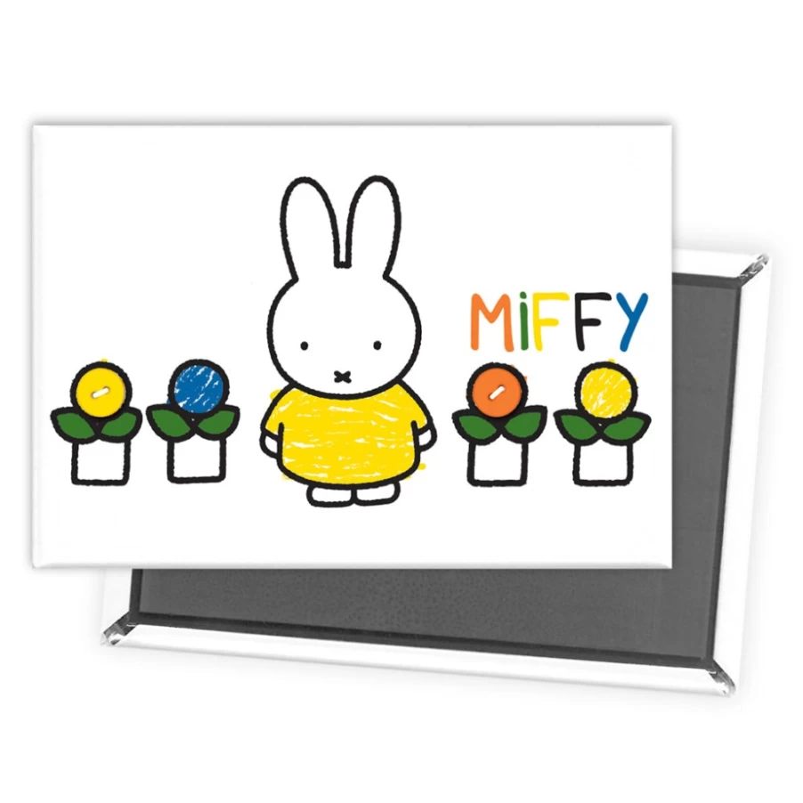 MIFFY Official Yellow Dress Magnet - Cute Bunny Miffy Collectible Fashion Accessory