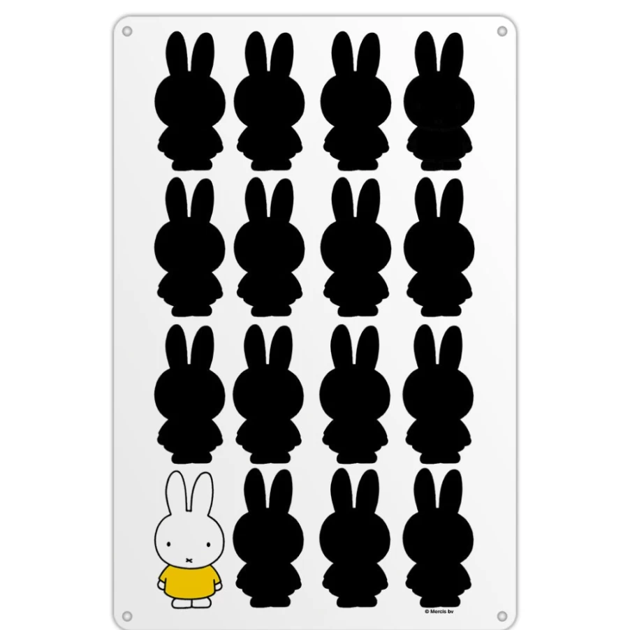 "MIFFY Collectible Metal Sign - Vintage Silhouette Wall Art Decor"