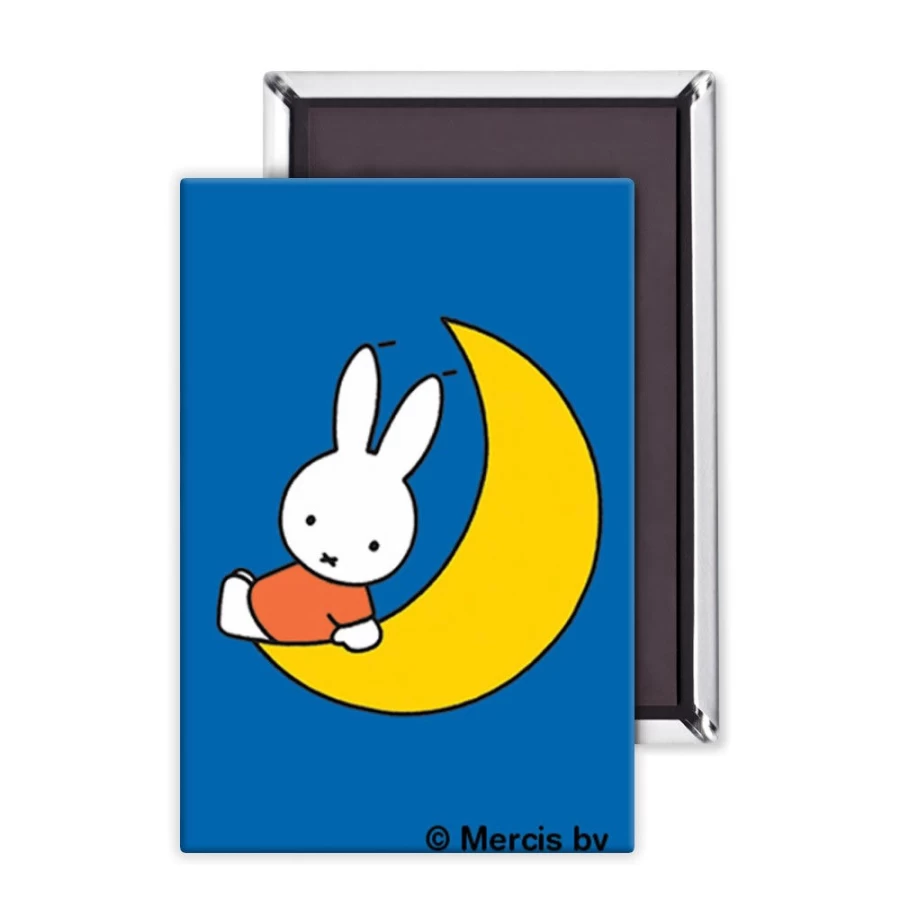 MIFFY Moon Sitting Magnet - Collectible Miffy on The Moon Decorative Fridge Magnet