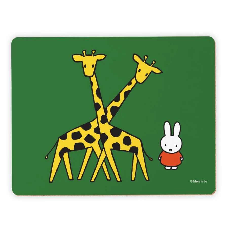 MIFFY Premium Placemat for Kids Featuring Miffy and Two Giraffes - Durable and Stylish Tableware