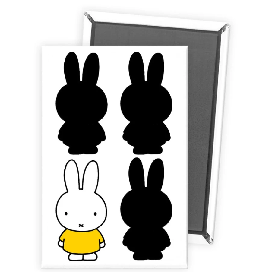 MIFFY Official Silhouette Magnet - Collectible Dutch Bunny Decorative Fridge Magnet