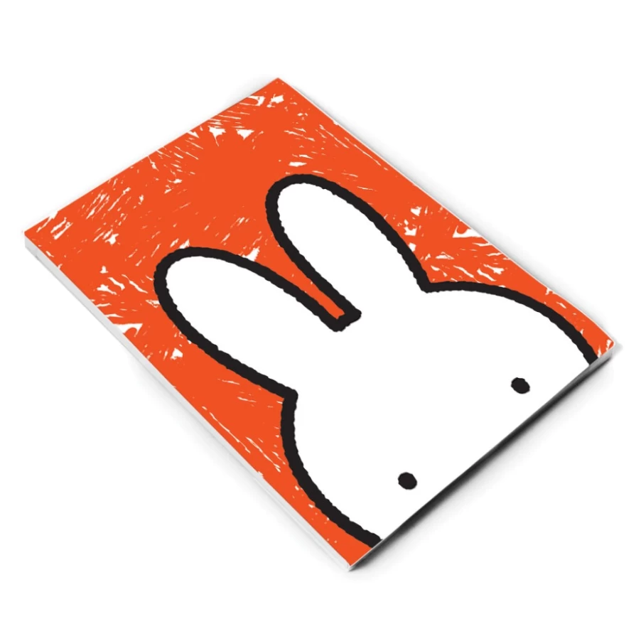 MIFFY A6 Notepad with Cute Eyes Design on Orange Background for Journaling & Notes