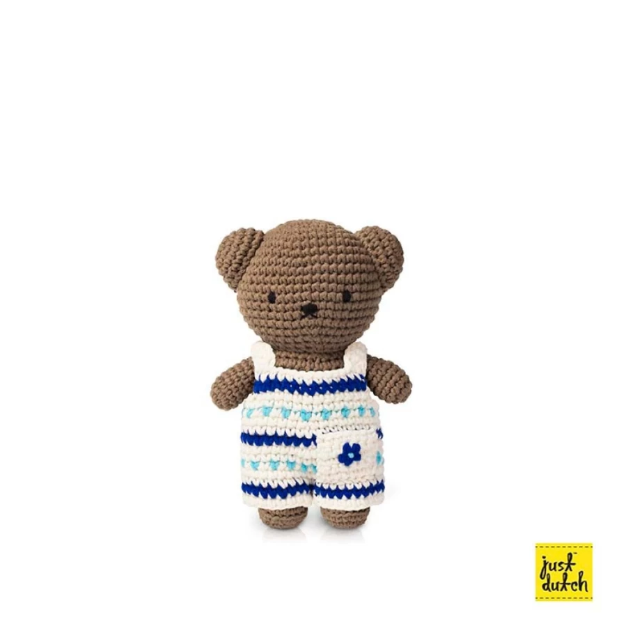 MIFFY Handmade Crochet Blue and White Delft Overalls - Boris Style