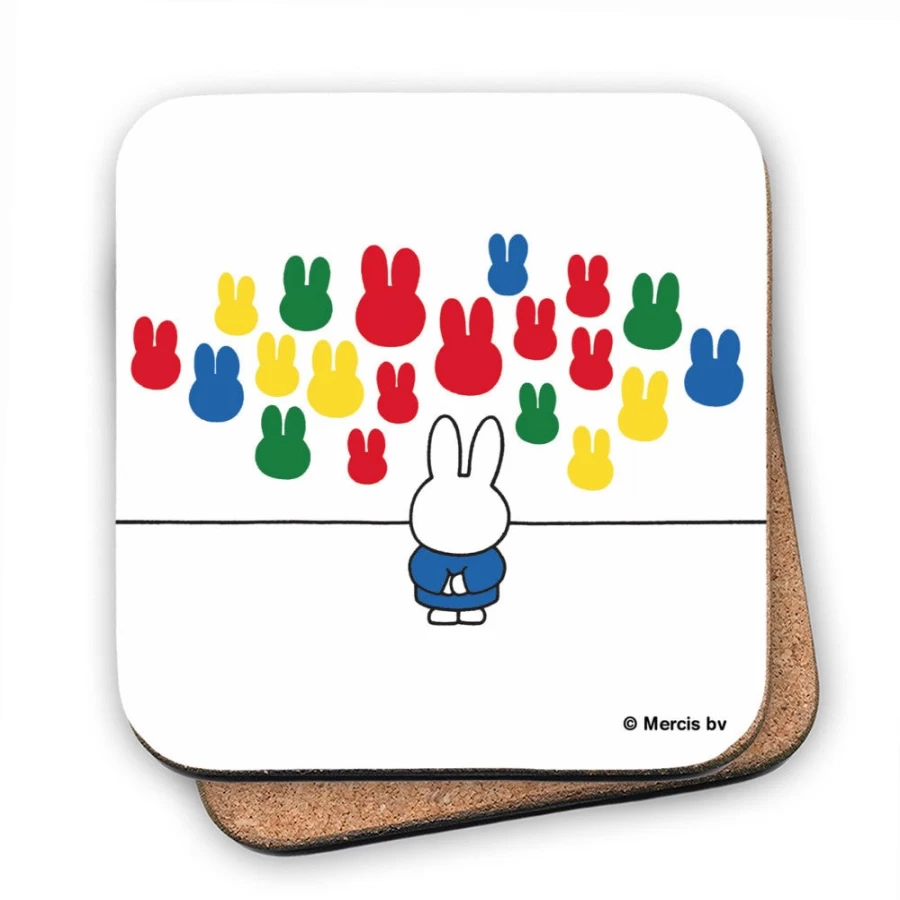 MIFFY Art Gallery Themed Cork Coaster - Decorative Drink Mat for Home & Office