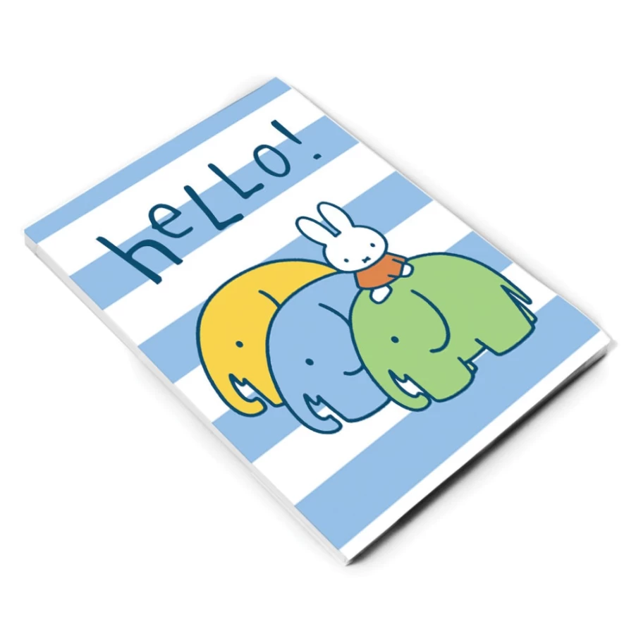 MIFFY A6 Elephant Design Notepad - Cute Miffy Themed Notebook for Journaling & Notes