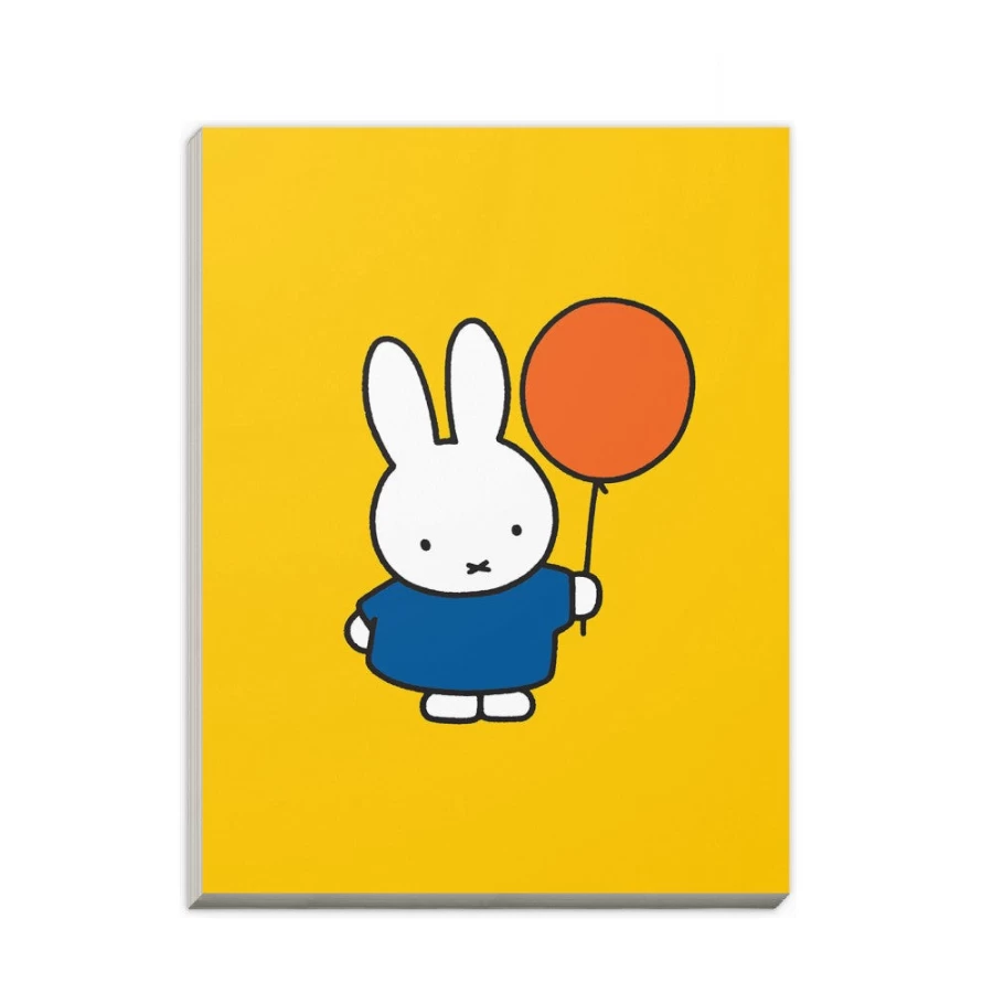 MIFFY A6 Notepad - Cute Miffy Rabbit Holding Balloon Design for Notes & Memos