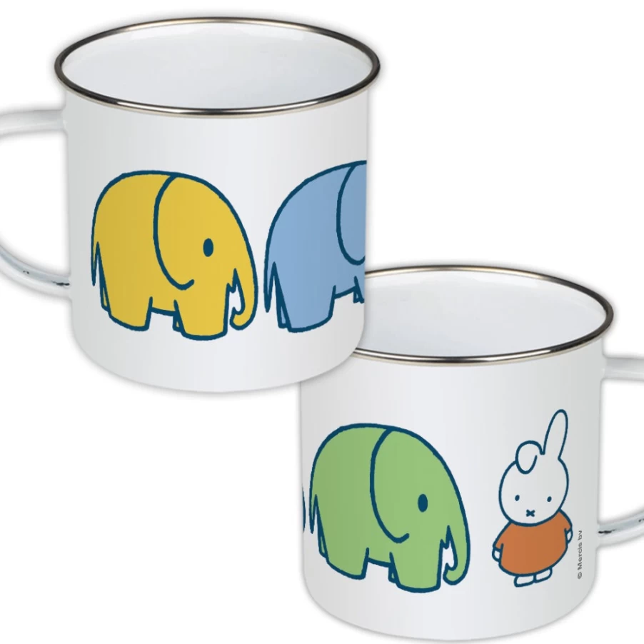 MIFFY Official Enamel Mug - Durable & Stylish Elephant Design Coffee Cup