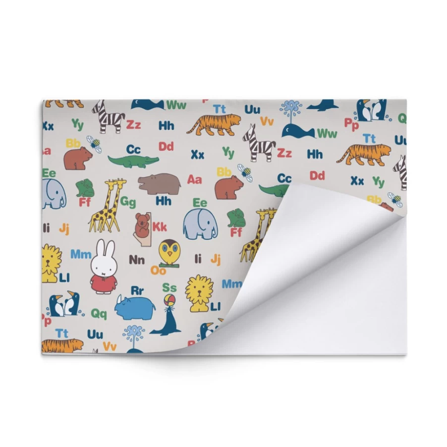 MIFFY Alphabet Animals Gift Wrap - Cute Animal Design Wrapping Paper for Birthdays & Gifts