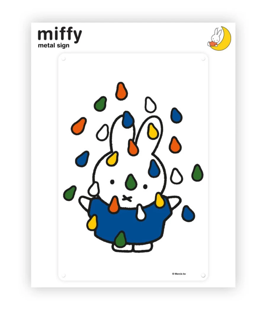 MIFFY Vintage Raindrops Metal Wall Art Sign - Decorative Tin Plaque for Home & Office