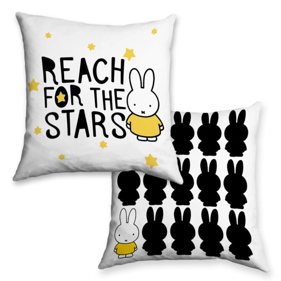 MIFFY Official Miffy Silhouette Cushion - Soft Plush Pillow for Home & Decor
