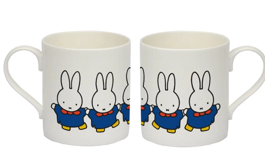 MIFFY Bone China Mug with Dancing Design - Collectible Ceramic Cup