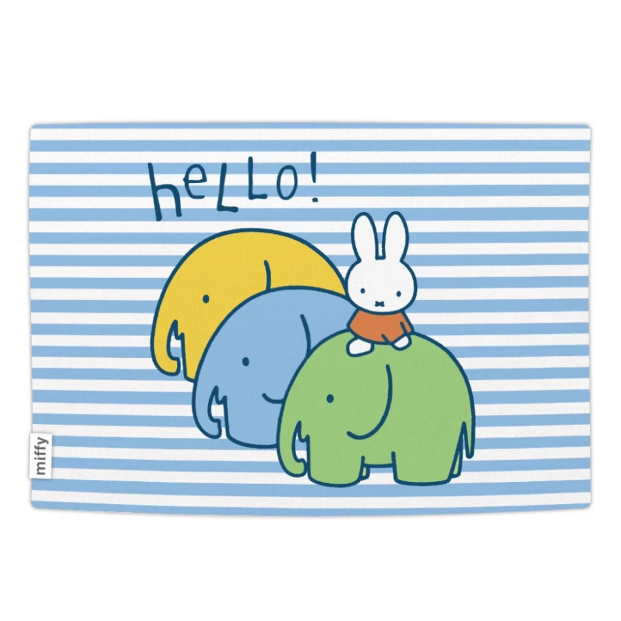 MIFFY Soft Plush Elephant Print Blanket - Cozy Nursery Bedding for Kids & Baby Gifts