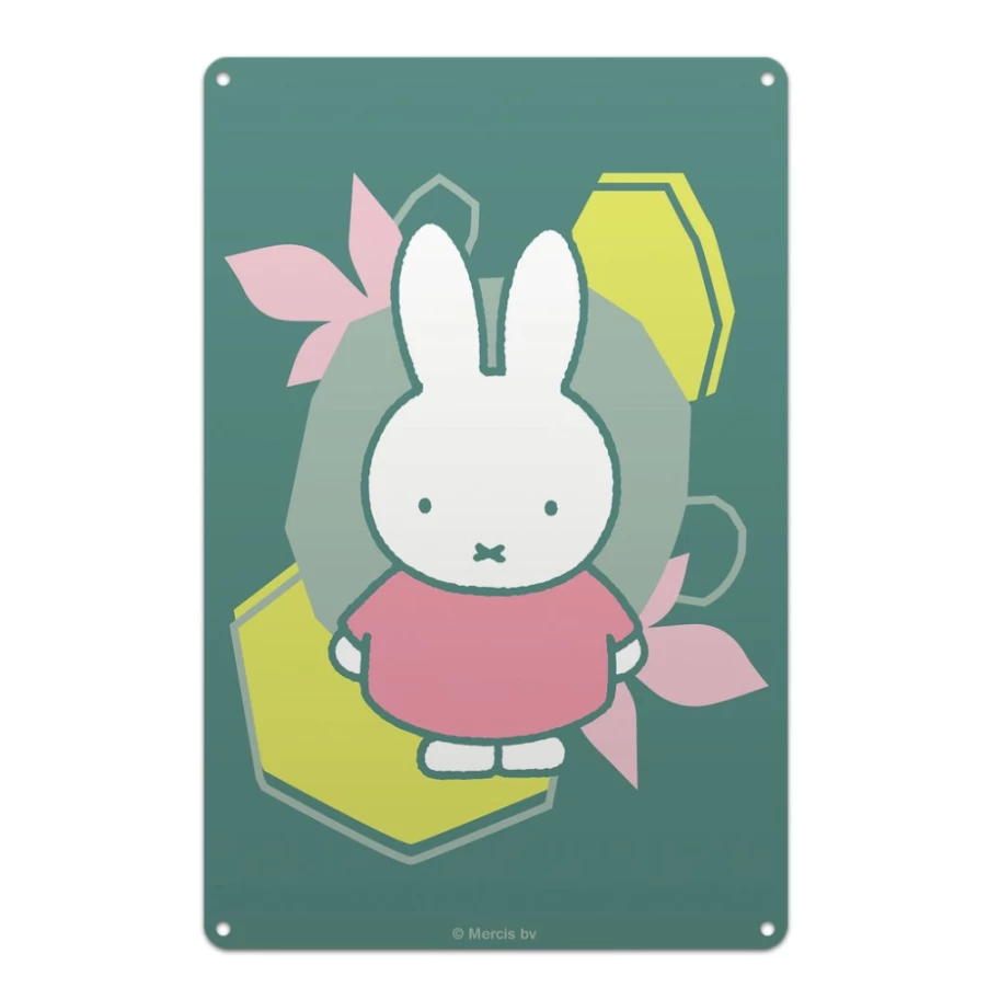 MIFFY Pink Floral Dress Metal Wall Art Sign - Decorative Home Decor