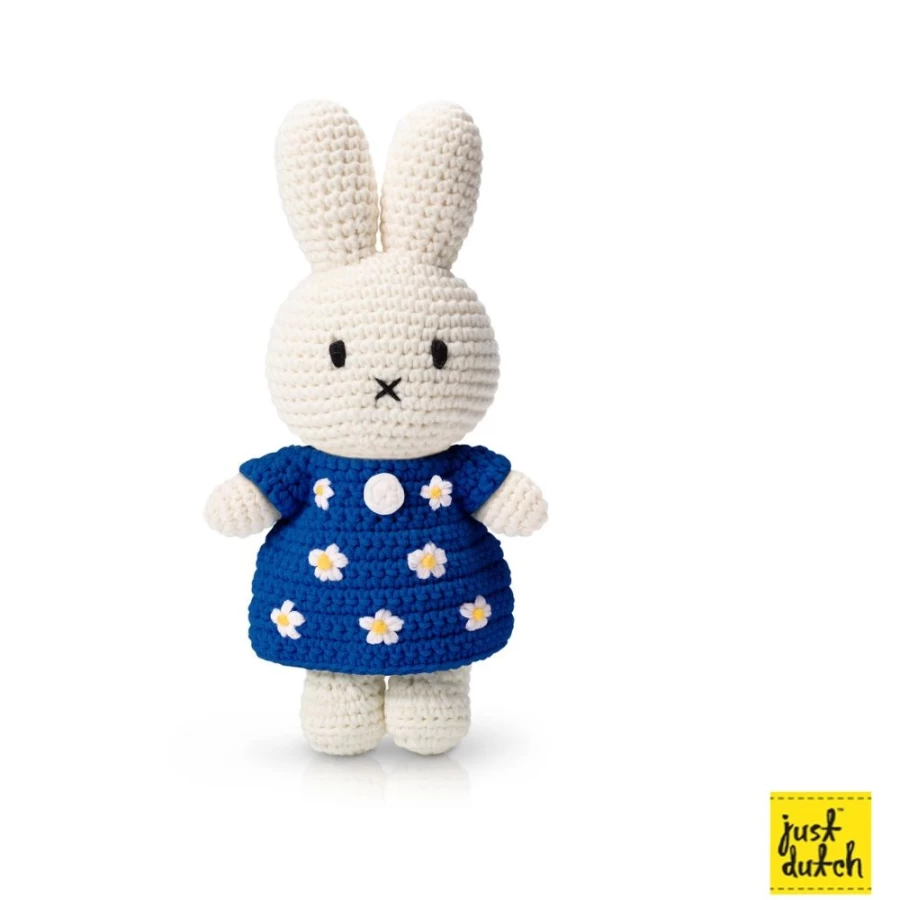 MIFFY Handmade Blue Floral Dress - Elegant Handcrafted Fashion for Women