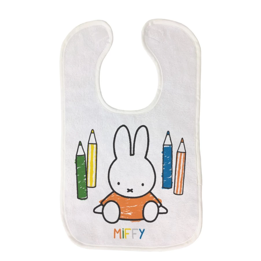 MIFFY Baby Bib with Fun Coloring Pencils Design - Soft, Durable, and Adorable for Infants
