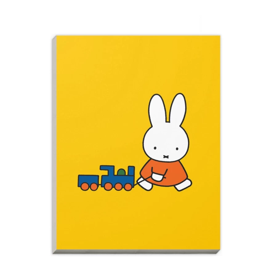 MIFFY A6 Notepad - Adorable Miffy Pulling Toy Train Design for Kids & Collectors
