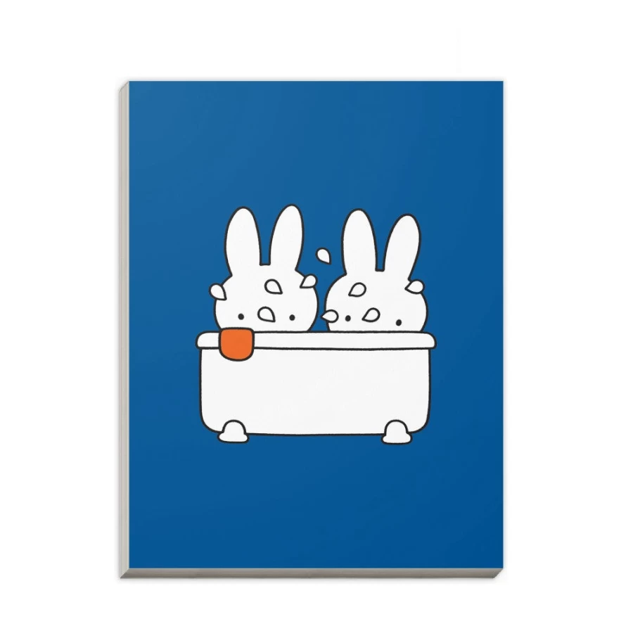 MIFFY A6 Bath Time Notepad - Cute Miffy Bunny Design for Notes & Memos