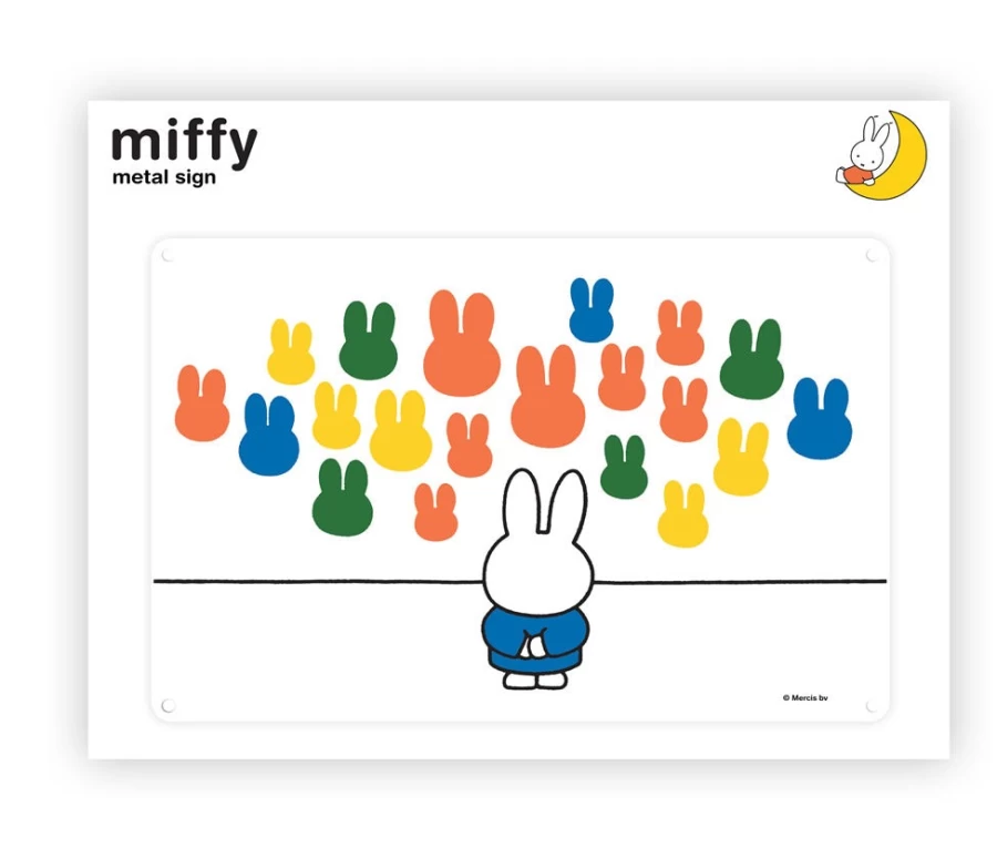 "MIFFY Collectible Metal Wall Art - Vintage Miffy Gallery Tin Sign for Home Decor"